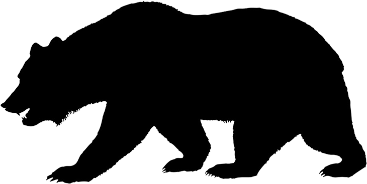 Black Bear Clipart California Bear - California Bear Silhouette (768x446)
