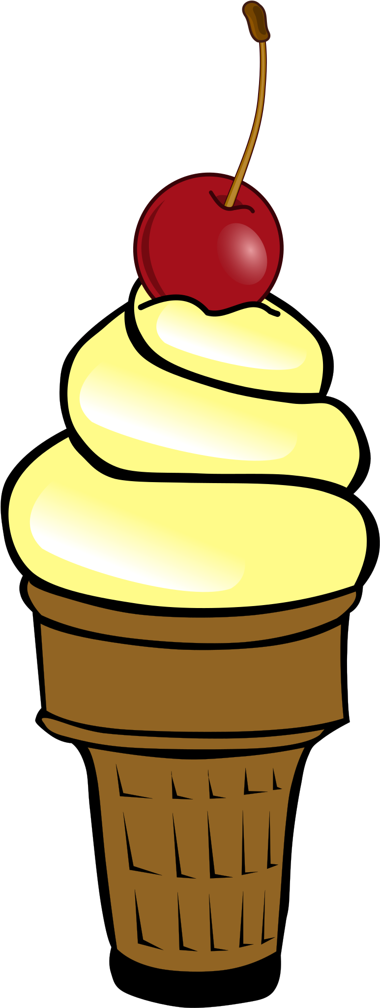 Ice Cream With Cherry - Ice Cream With Cherry Clipart (3972x2400)