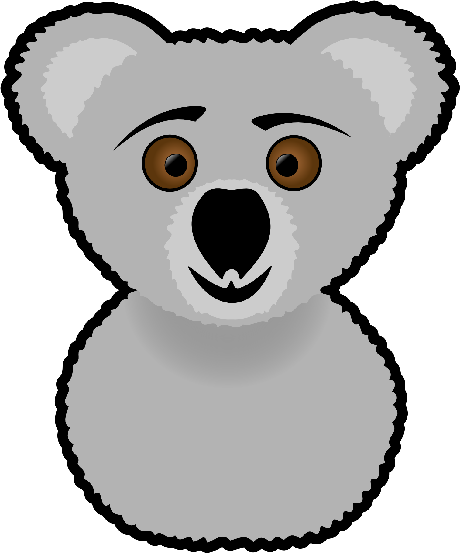 Clip Arts Related To - Koala Clip Art (2133x2400)