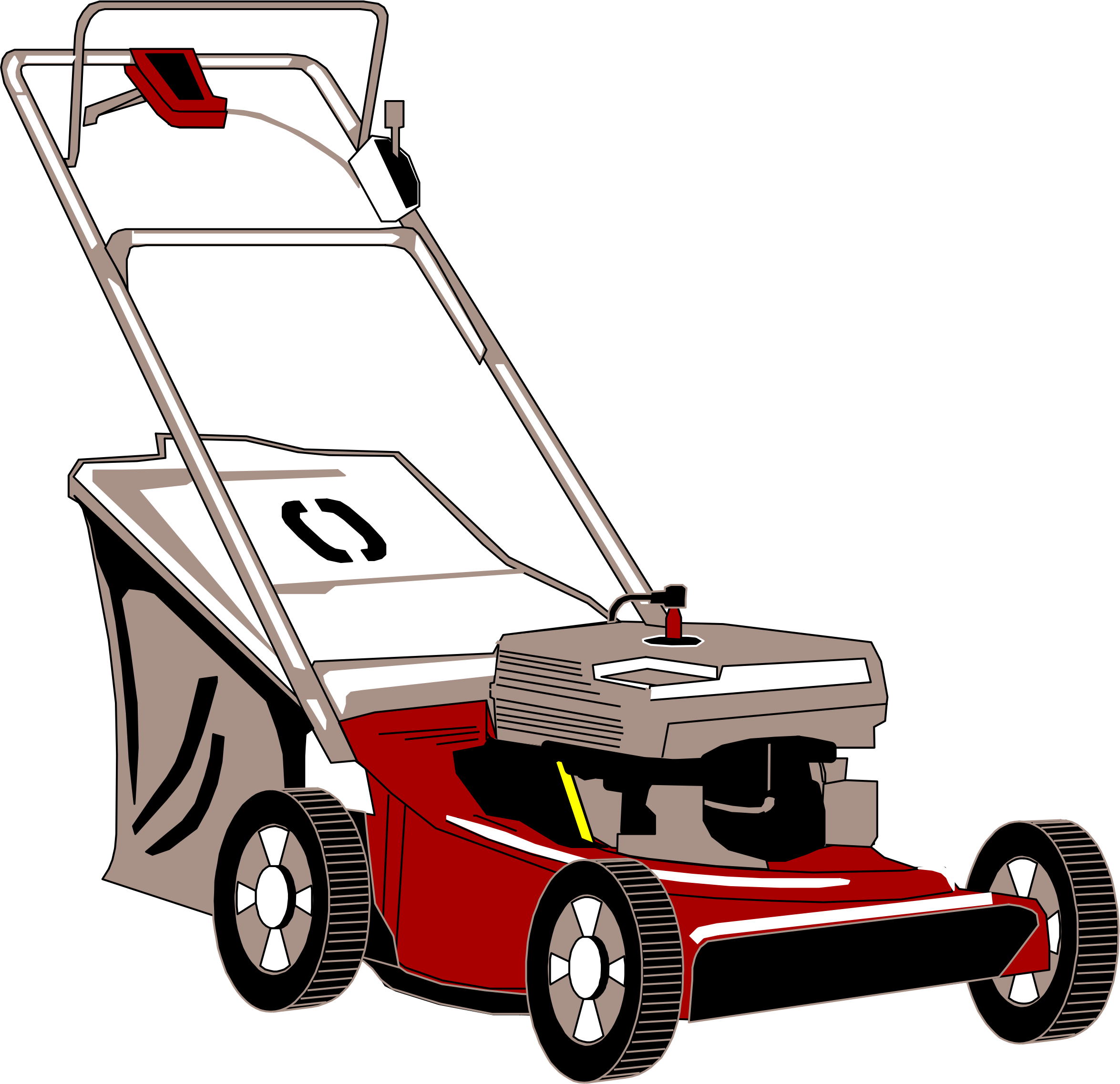 Clipart - Push Mower Clipart (2349x2274)