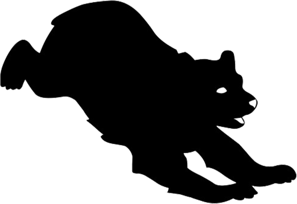 Animal Silhouette, Silhouette Clip Art - Silhouette Bear Png (1100x875)