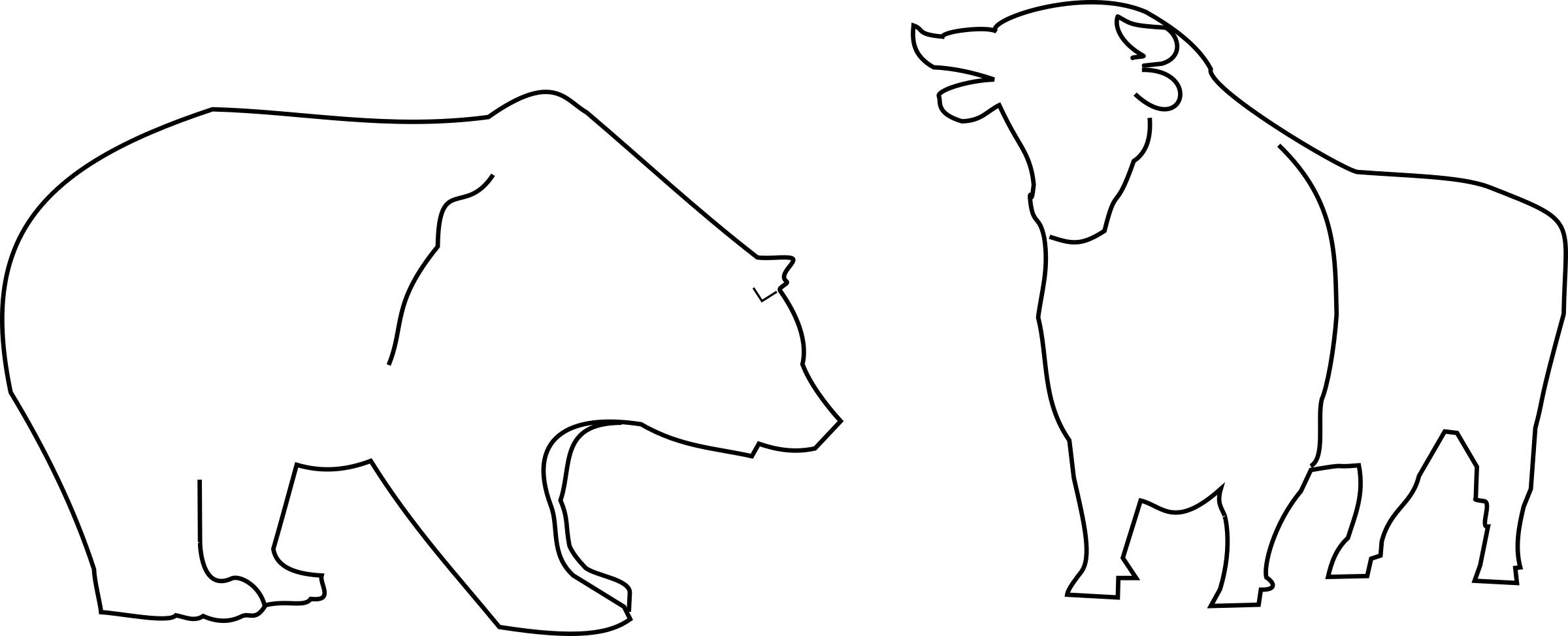 Clipart - Polar Bear (2400x973)