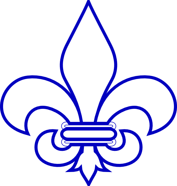 Royal Blue Fleur De Lis Clip Art - Fleur De Lis Clip Art (570x598)