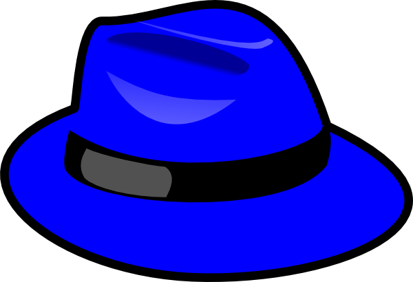 Blue Fedora Clip Art - Fedora Clipart (600x410)