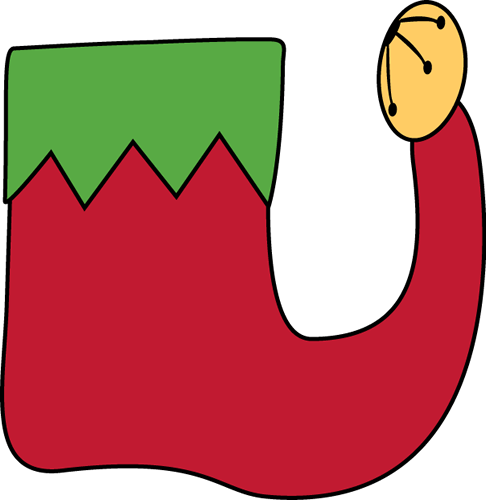 Single Elf Shoe - Elf Shoe Clipart (486x500)