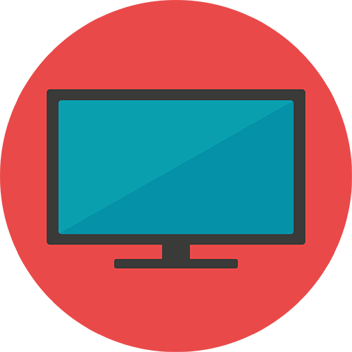 Here Clipart Library Research - Television Icon (512x512)