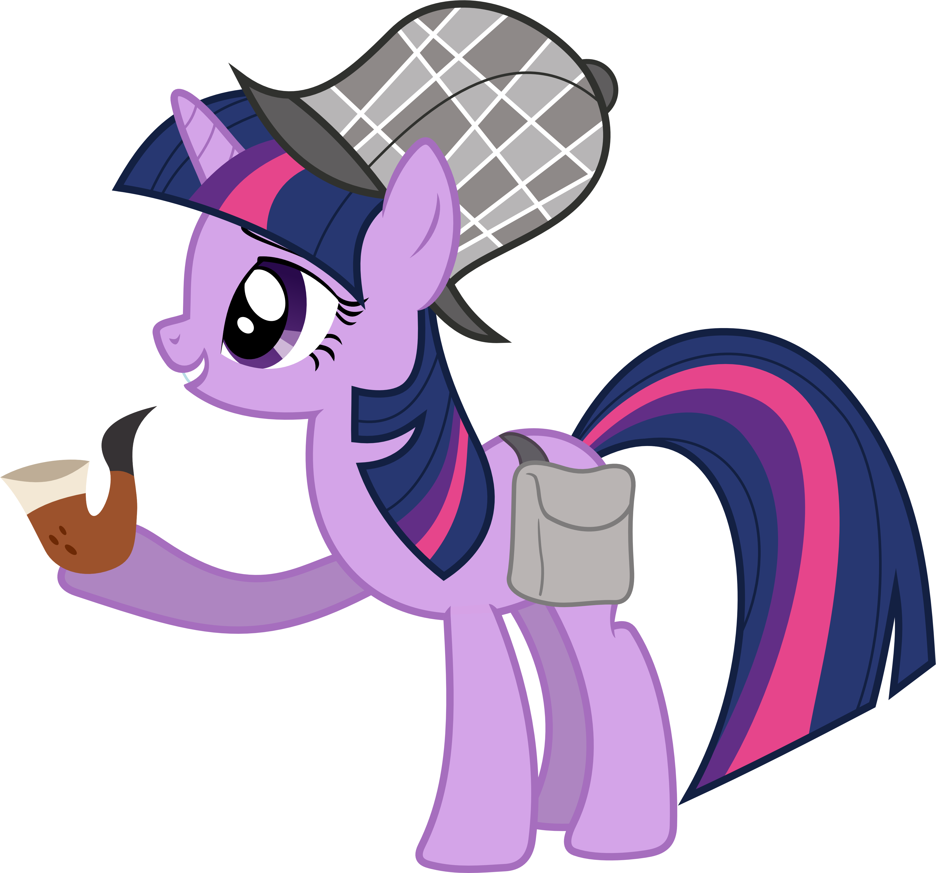 90sigma, Bubble Pipe, Deerstalker, Female, Hat, Mare, - Little Pony Friendship Is Magic (3930x3670)