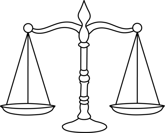 Lawyer Logo Clipart - Balance Coloring Pages (550x446)