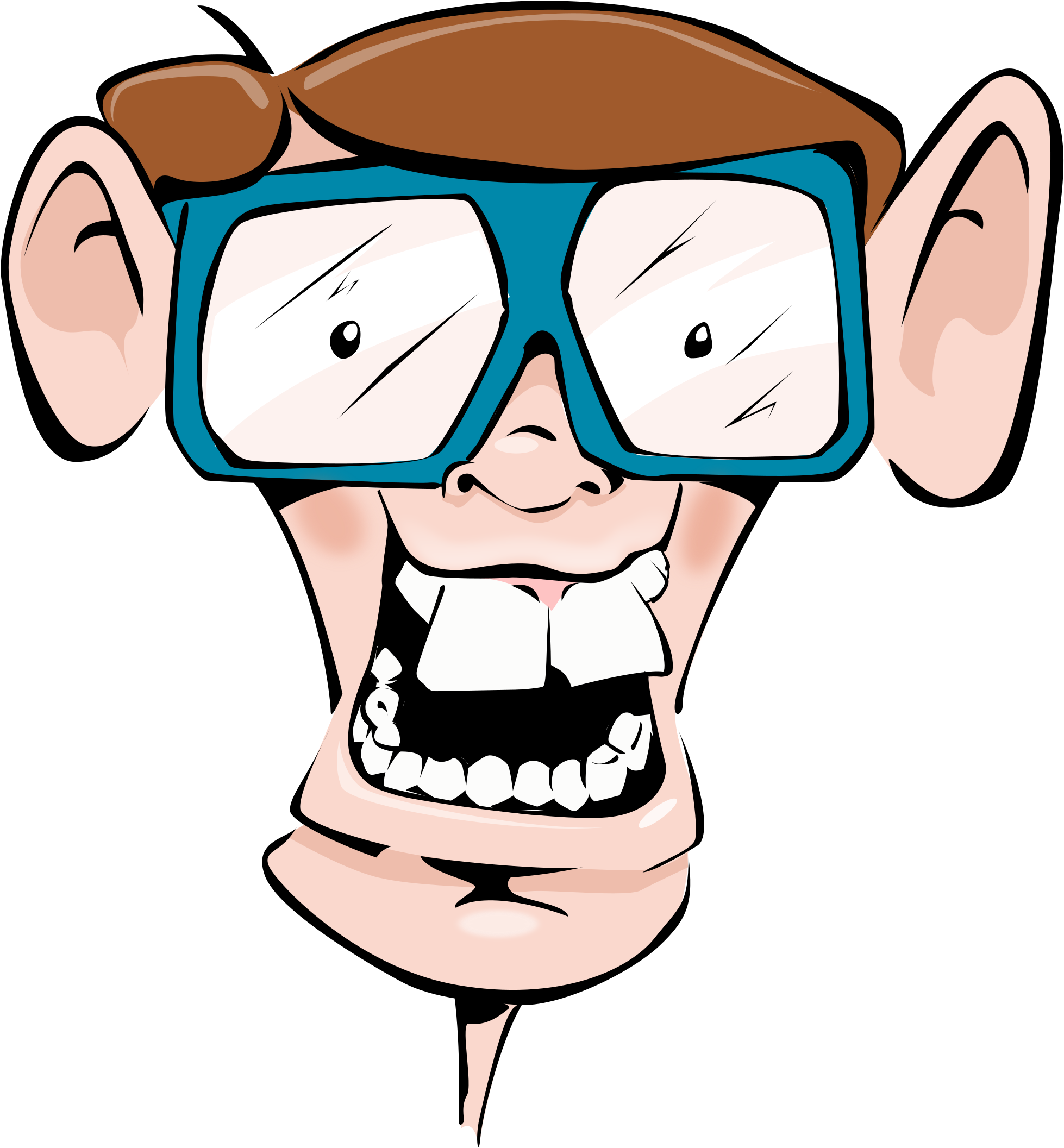 Geek Clipart Face - Nerd .png (3106x2400)