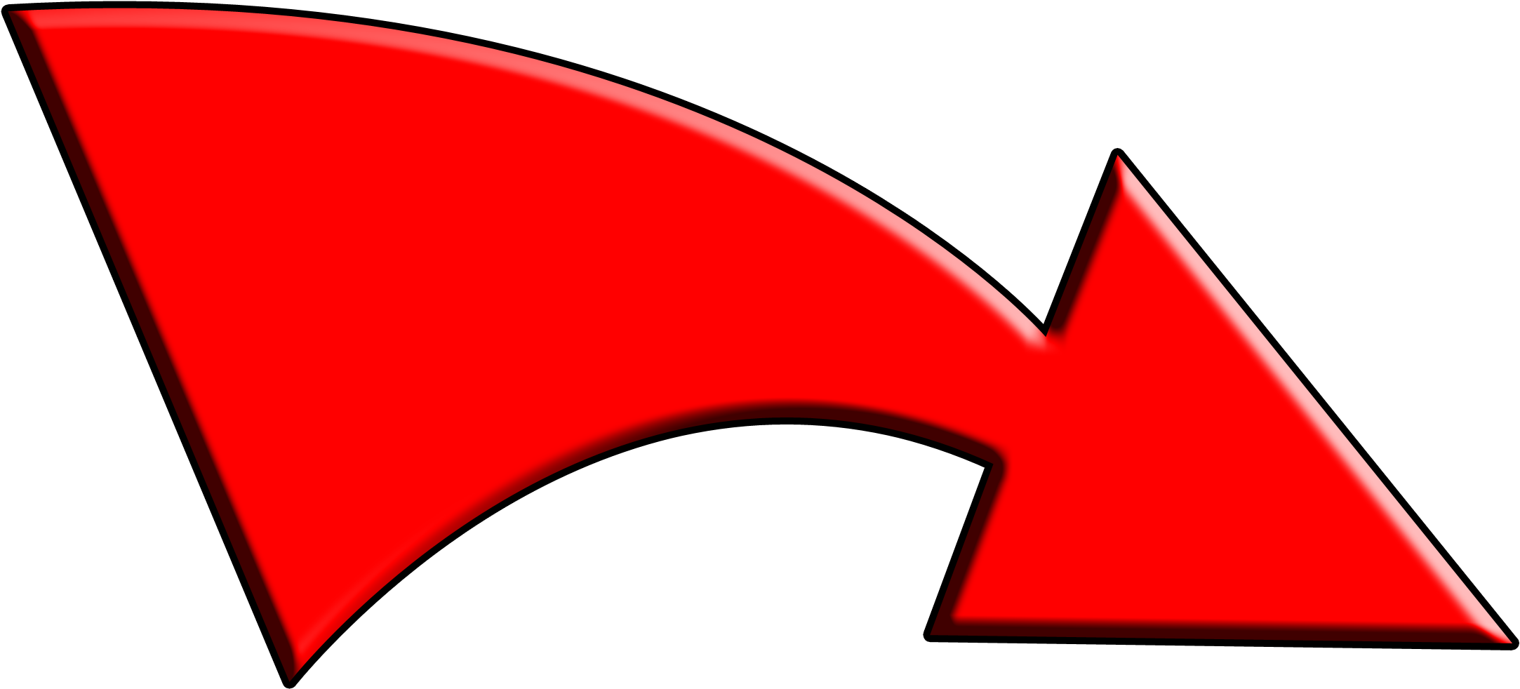 Downward Arrow - Red Arrow Transparent Background (2304x1296)