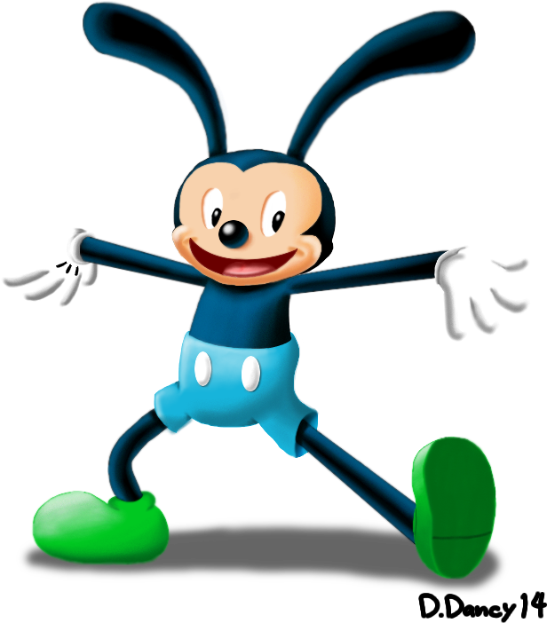 More Like Micro/macro Shadow Pov Vore Art Trade By - Oswald The Lucky Rabbit Modern (666x734)