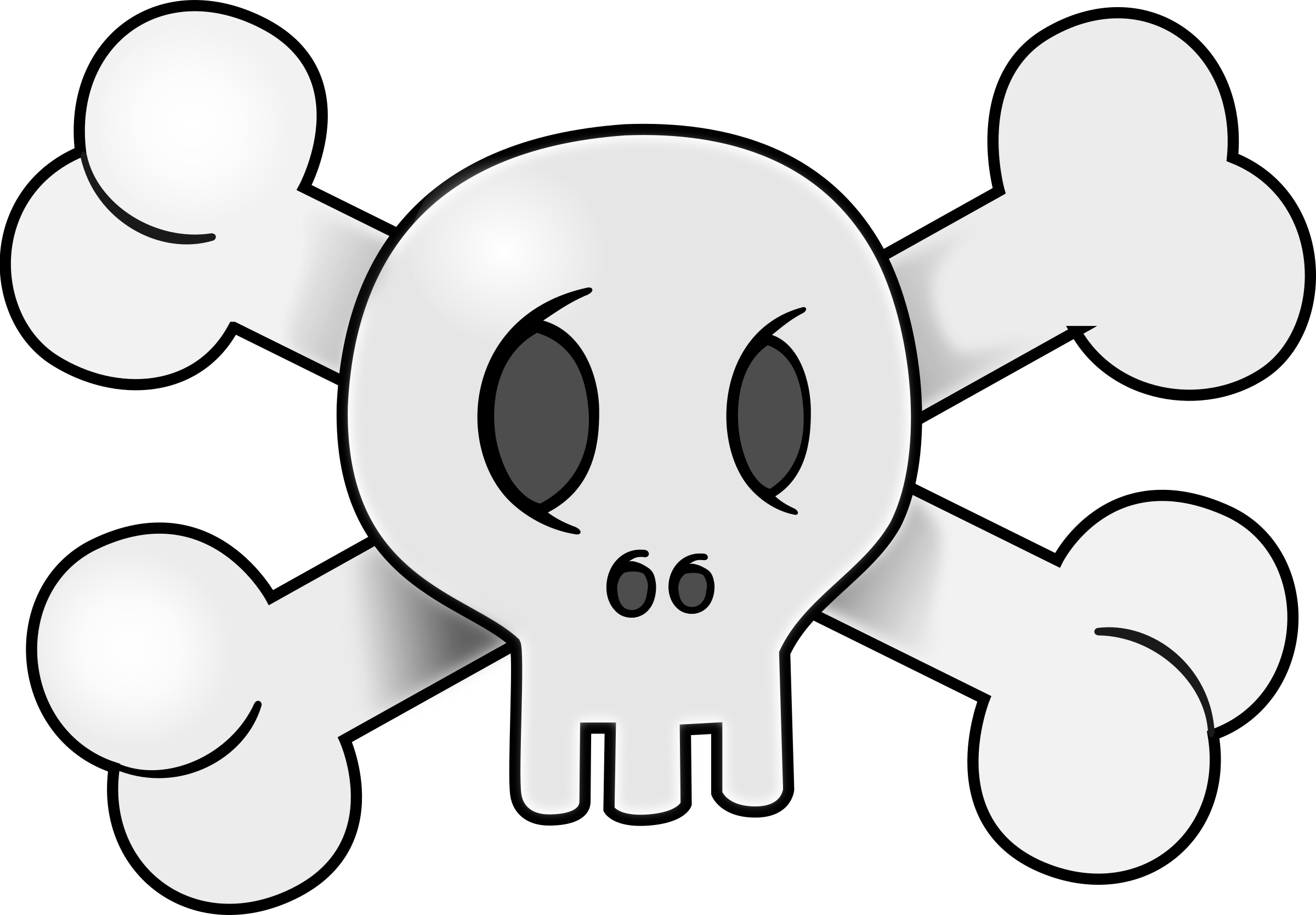 Skull Clipart Friendly - Pirate Skull Cartoon Png (2400x1668)