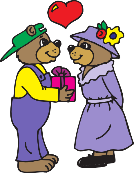 E - Giving A Gift Clip Art (497x640)