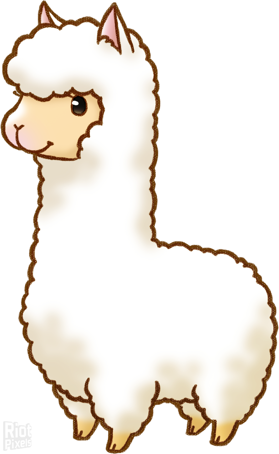 Llama Alpaca Drawing Cartoon Clip Art - Harvest Moon Twin Villages (892x1452)