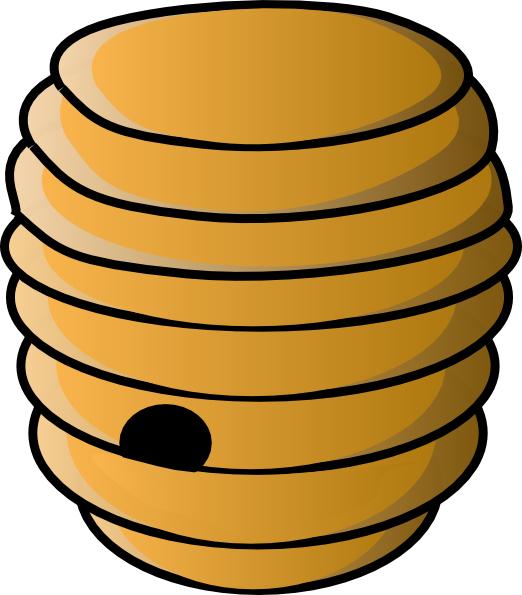 Cartoon Beehive Beehive Clip Art At Clker Vector Clip - Cartoon Bee Hive Png (522x595)