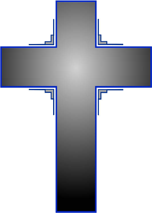 Cross Iii Clipart, Vector Clip Art Online, Royalty - Cross On Transparent Background (665x900)