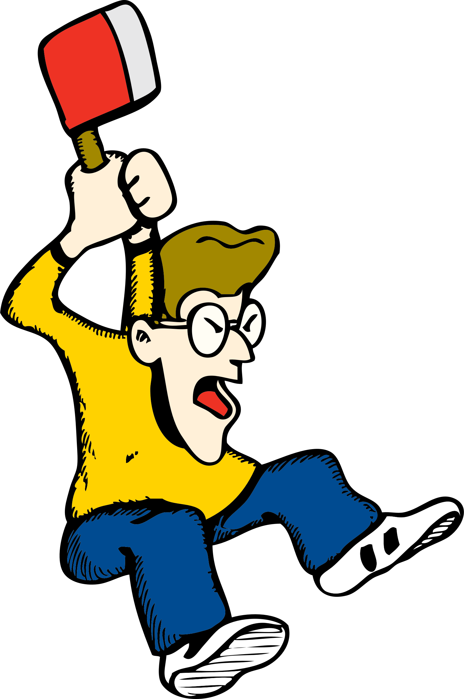 Fire Axe 2 Free Angry Guy With Axe - Angry Man Cartoon Gif (1594x2400)