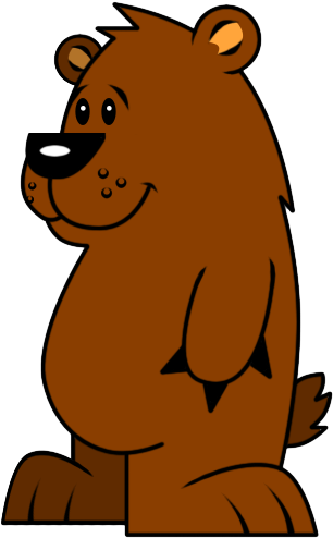 Free Bear Clip Art Polar Bear - Clip Art Bear Standing (370x547)