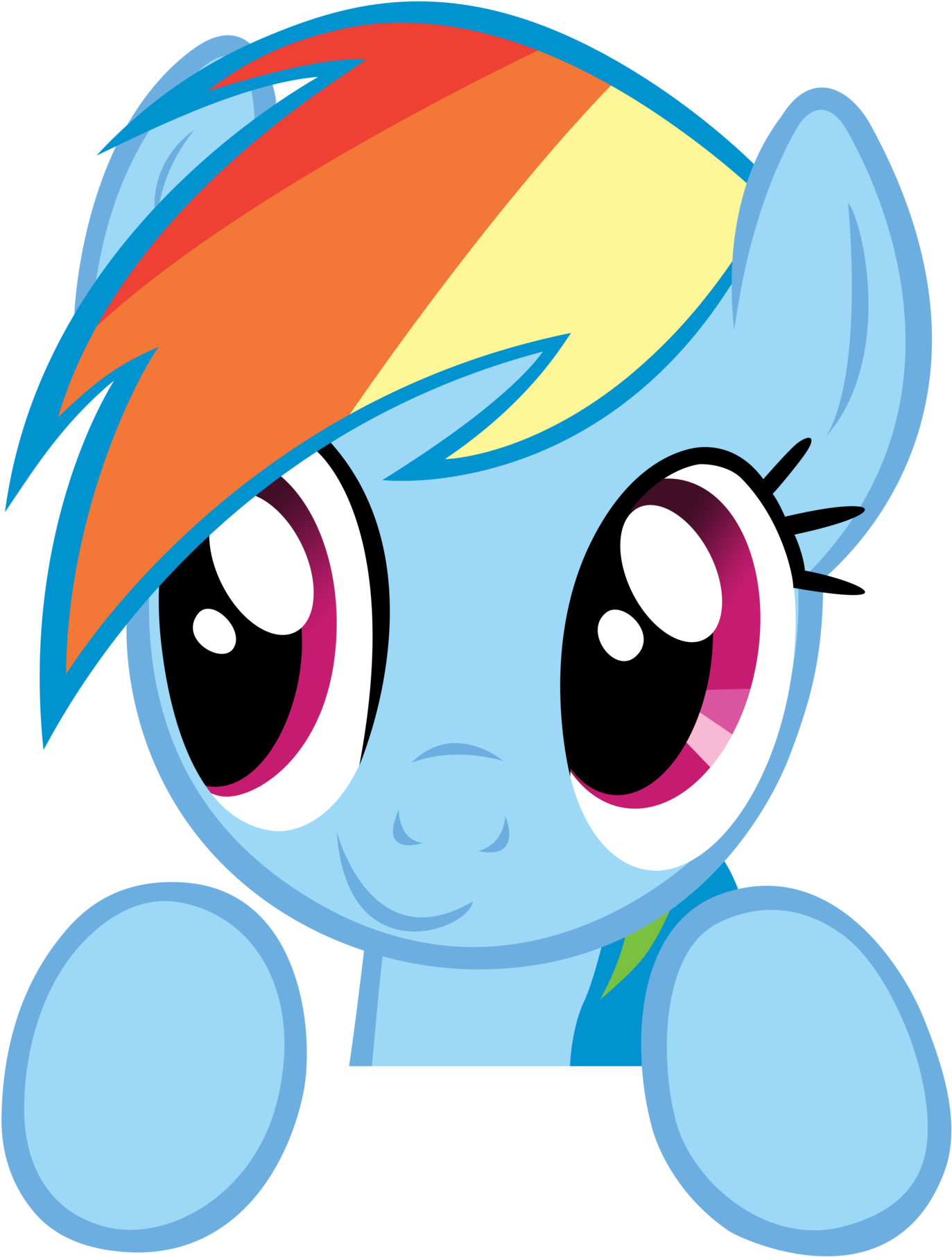 Image Of Rainbow Dash Head Clipart - My Little Pony Dash (1600x2058)
