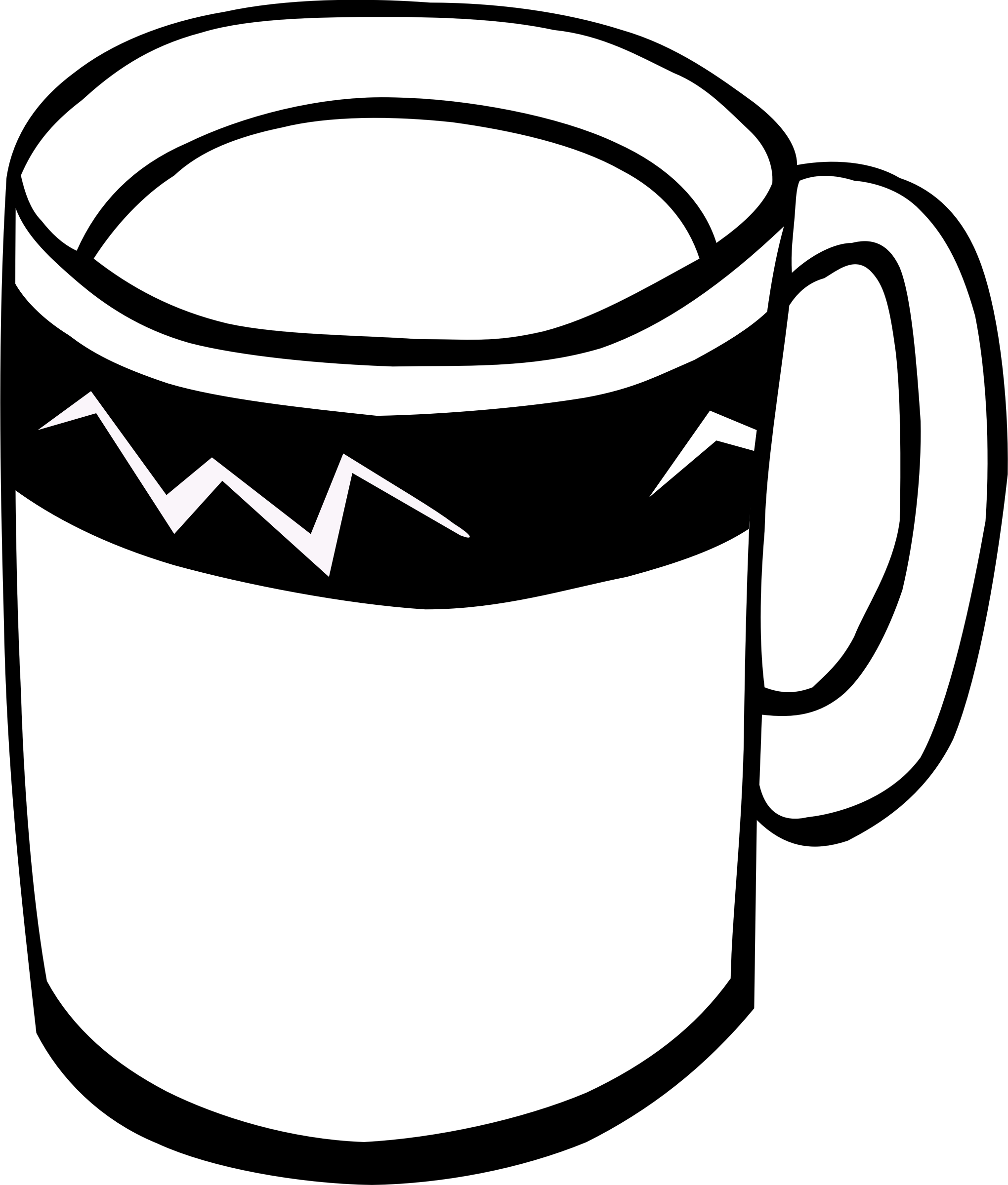 Big Image - Mug Clip Art Black And White (2040x2400)