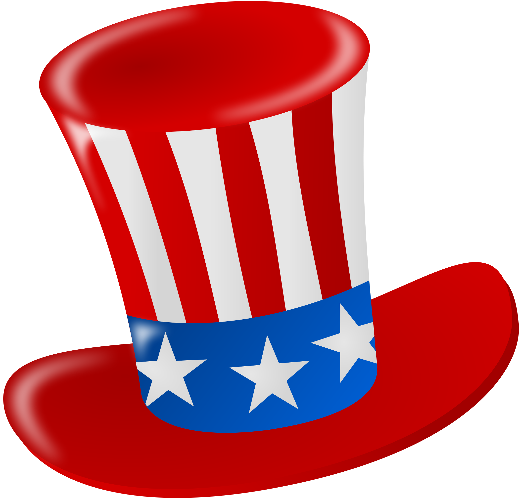 Hat Clipart Patriot - Independence Day Clip Art (2087x2004)