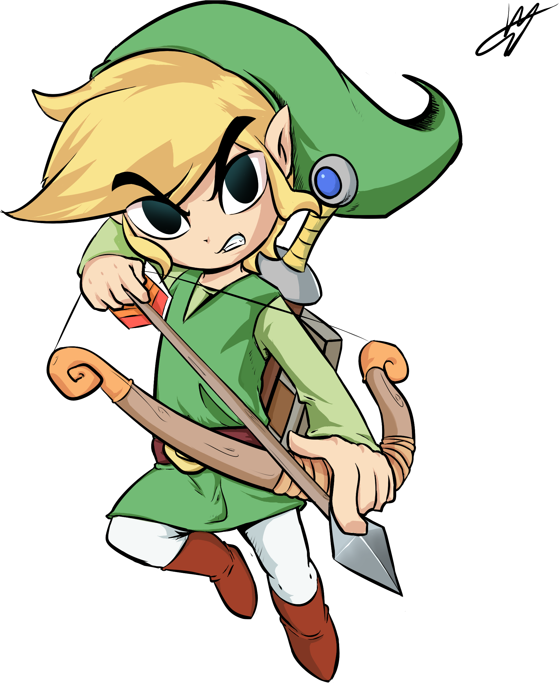Toon Link By Kyodashiro Toon Link By Kyodashiro - Toon Link Fan Art (2500x2500)