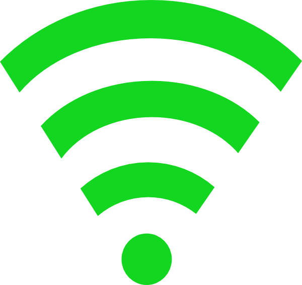 Green Wifi Link Clip Art - Free Wifi Sign (600x566)