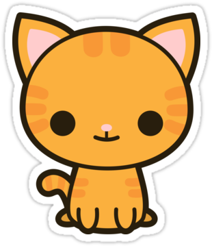 Discover - Kawaii Cat Png (375x360)
