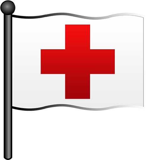 American Red Cross British Red Cross Clip Art - Red Cross On White Flag (512x512)