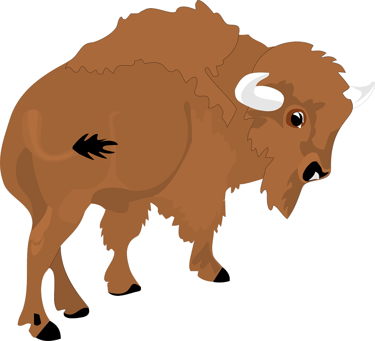 Fancy Ideas Bison Clipart Free To Use Public Domain - Bison Clip Art (1280x1163)