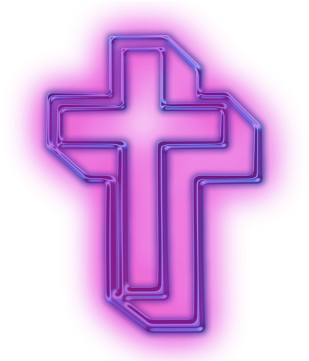 Cross Clip Art - Neon Cross Png (512x512)