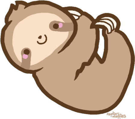 Transparent Tumblr Sloth - Cute Sloth Clipart (500x457)