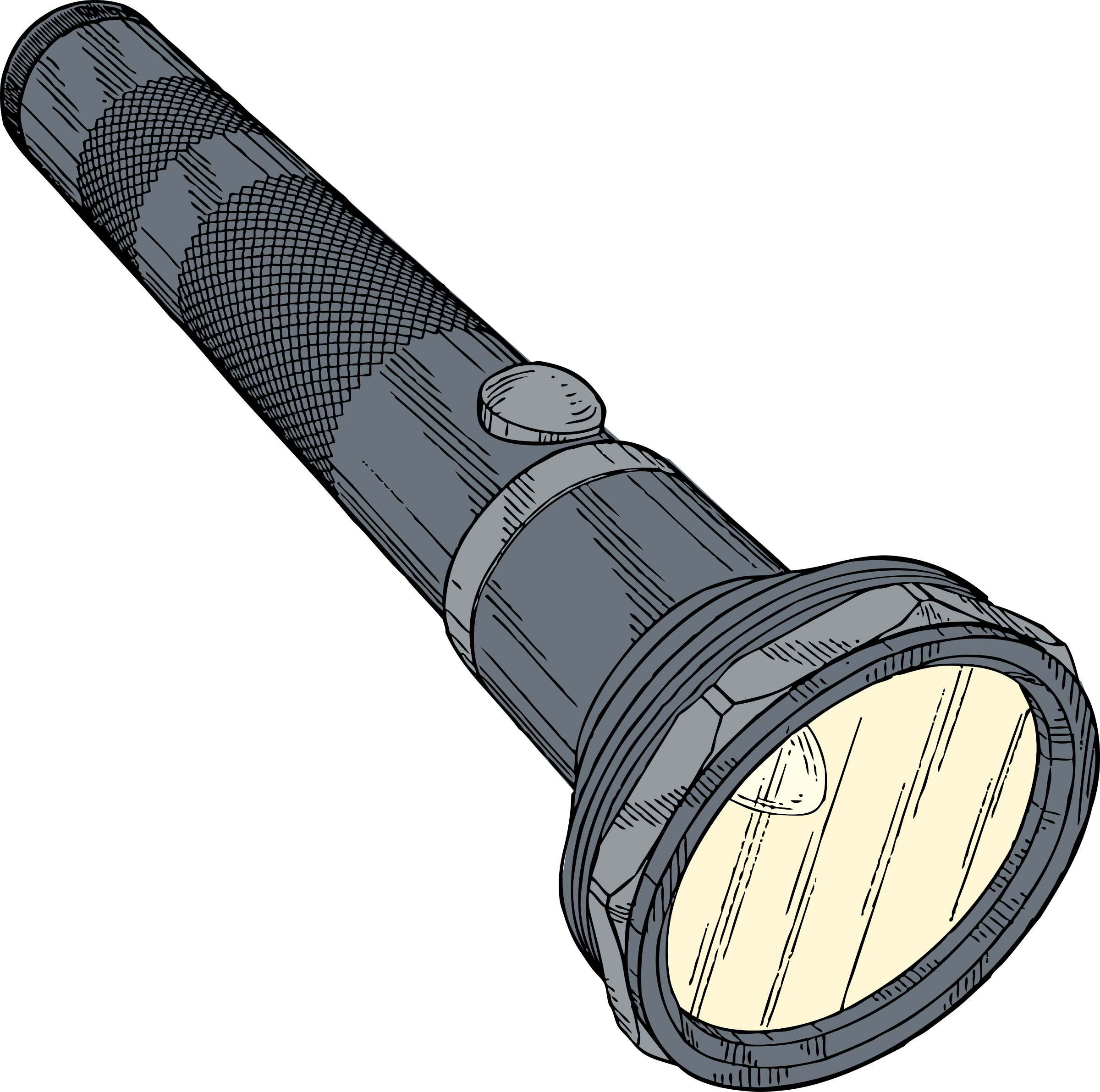 Detective Silhouette Clip Art Download - Flashlight Clip Art (2400x2382)