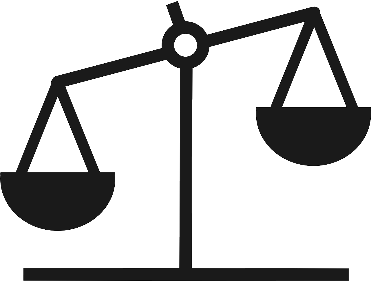 Steadying The Goalposts - Weighing Scales Clipart (1280x992)