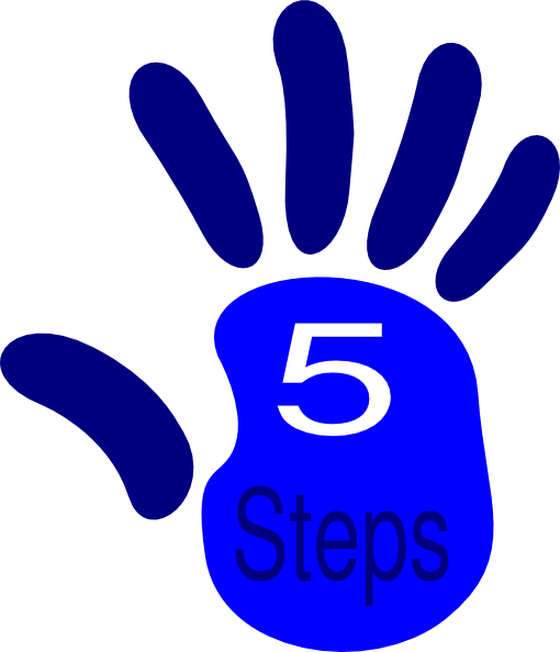 Five Step Clip Art - 5 Steps Clip Art (510x594)