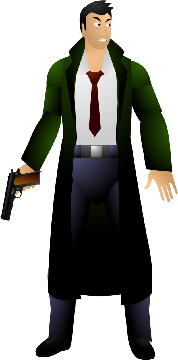 Detective Pose By Tylerloftinherring - Cosplay (634x1259)