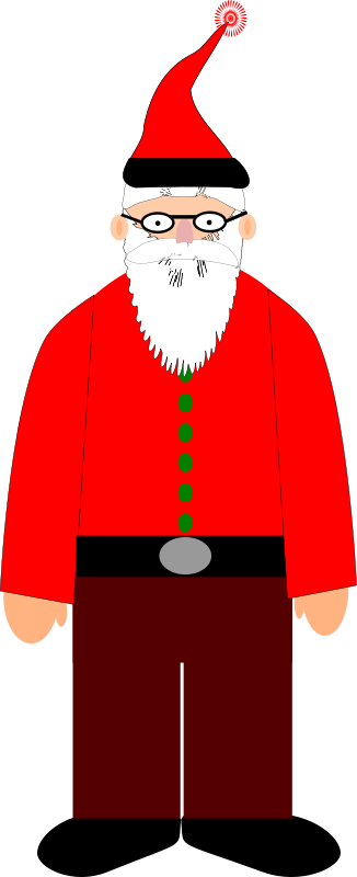 Santa Clipart - Santa Body Parts (326x800)