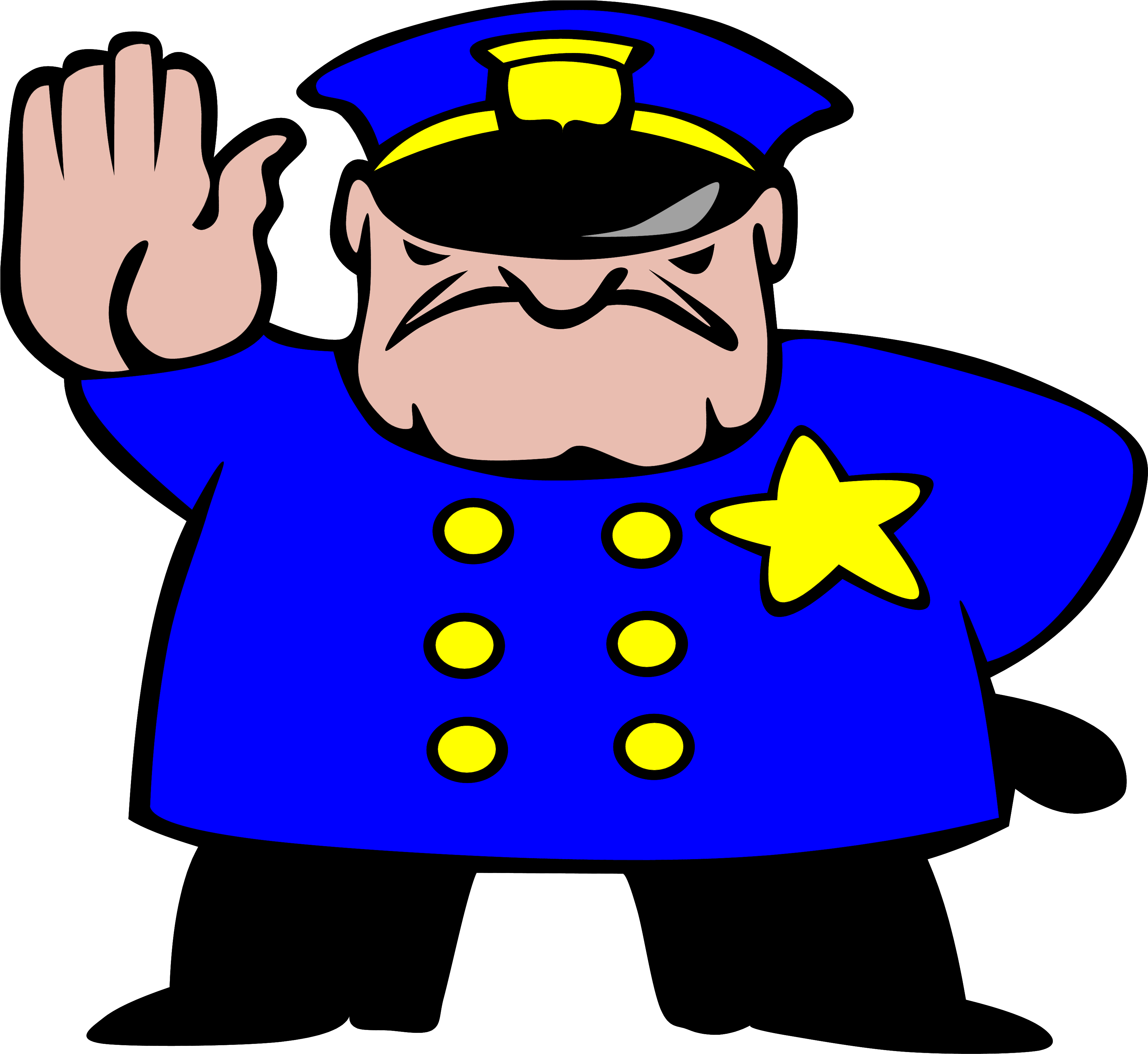 Cartoon Security Guard Clipart - Rule Clipart (3544x3251)