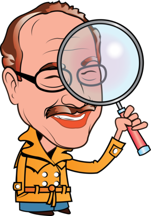 Old Detective Mascot - Mascot (294x421)