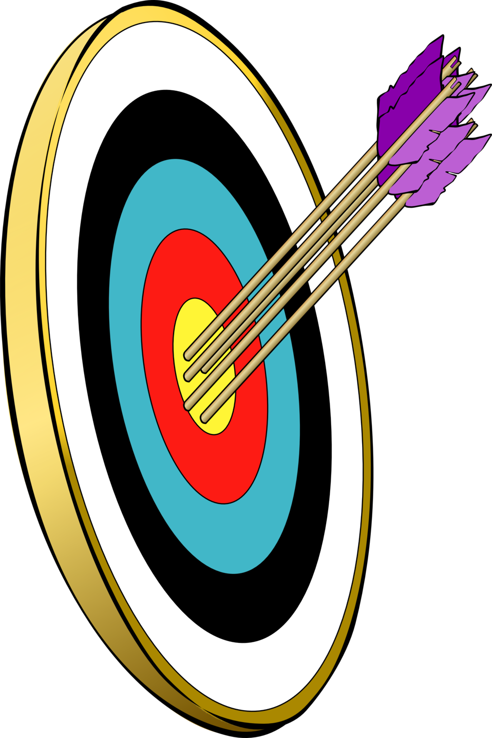 Arrows And Target - Bow And Arrow Clip Art (1603x2400)