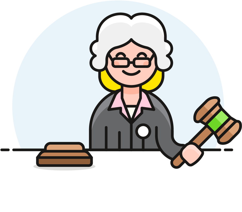 11 Judge Female Caucasian - Cartoon (1025x1148)