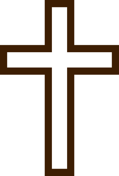 Brown Cross Clip Art - Transparent Background Cross Transparent (408x600)
