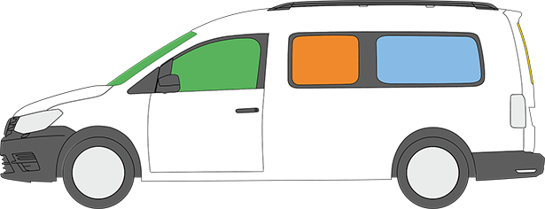 Vw Caddy Thermomatten Seitenscheiben - Vw Caddy Clipart (615x236)