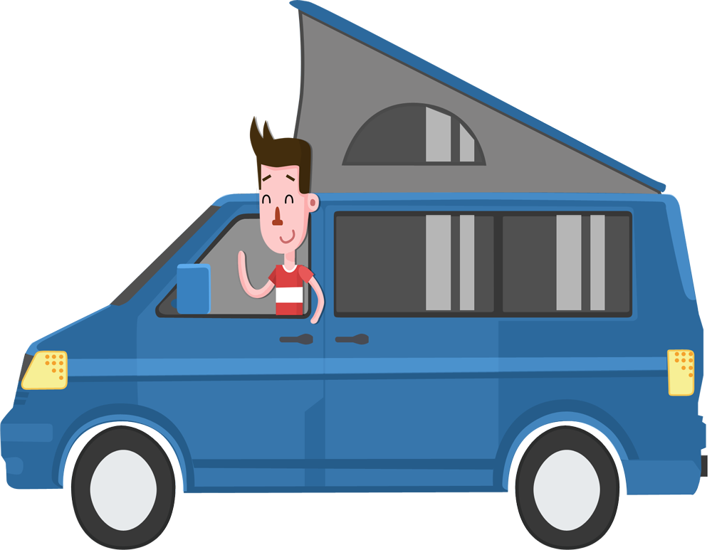 High-def Entertainment Anywhere Equip Your Camper Van - Cartoon (1000x773)