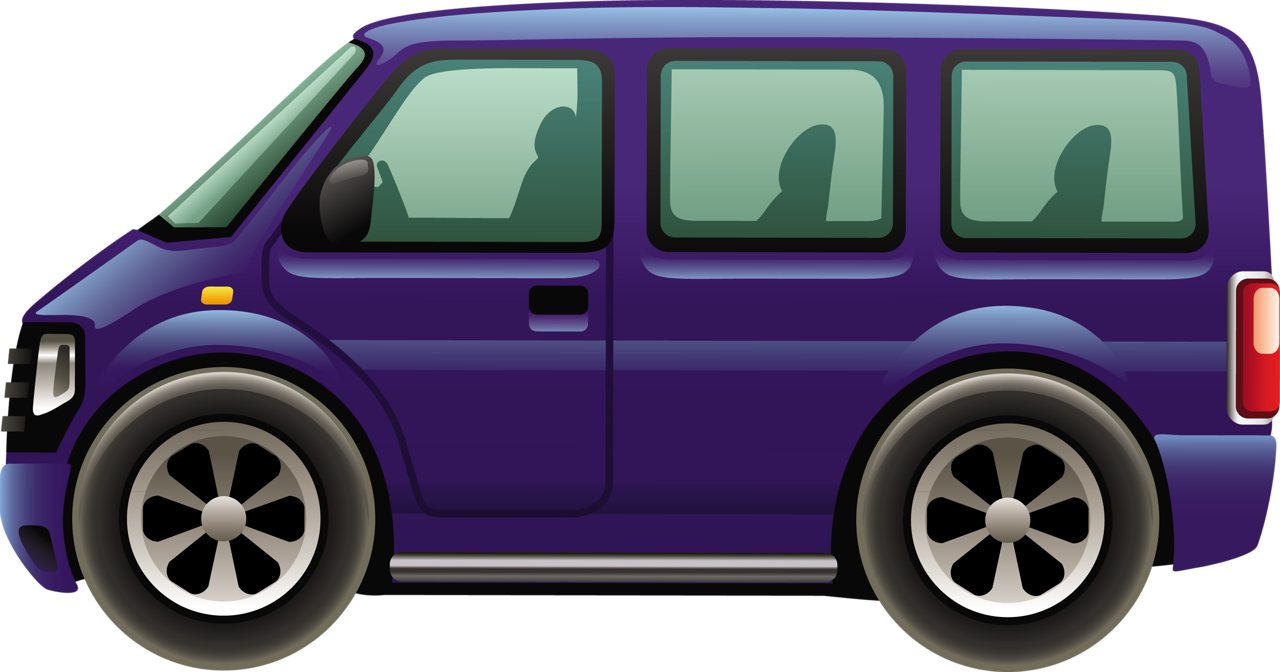 Cartoon Passenger Van Png Clipart - Cartoon Vehicle Png (1280x672)