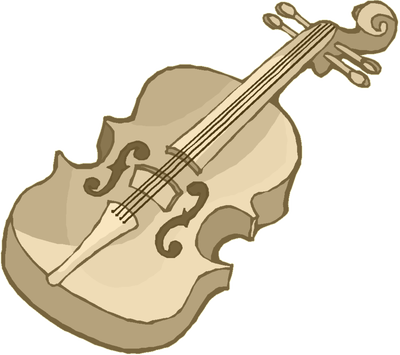 Violin Clip Art - Double Bass (400x355)