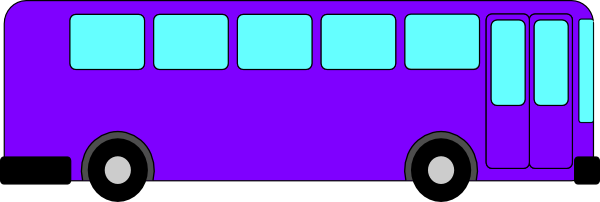 Purple Bus Clipart (600x202)