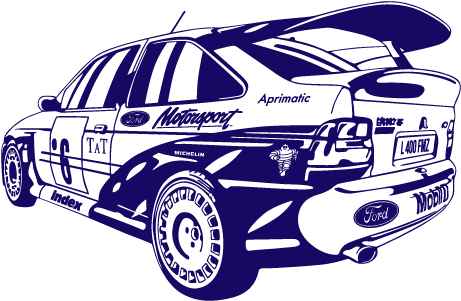Vinilo Decorativo Deportivo Rally Escort Cosworth - Ford Escort Cosworth Art (600x450)