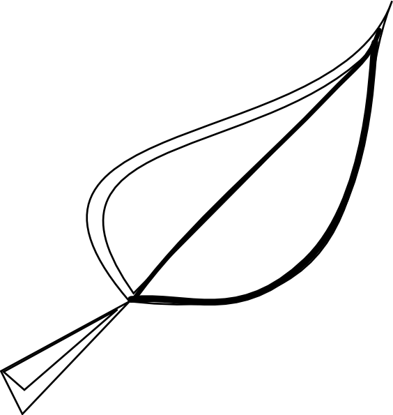 Leaf Clipart Black And White Png (564x595)