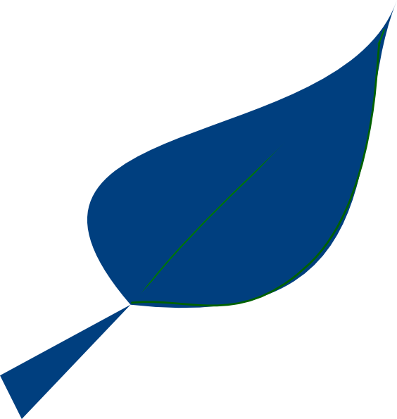 Blue Leaf Svg Clip Arts 564 X 595 Px - Blue Leaf Clip Art (564x595)